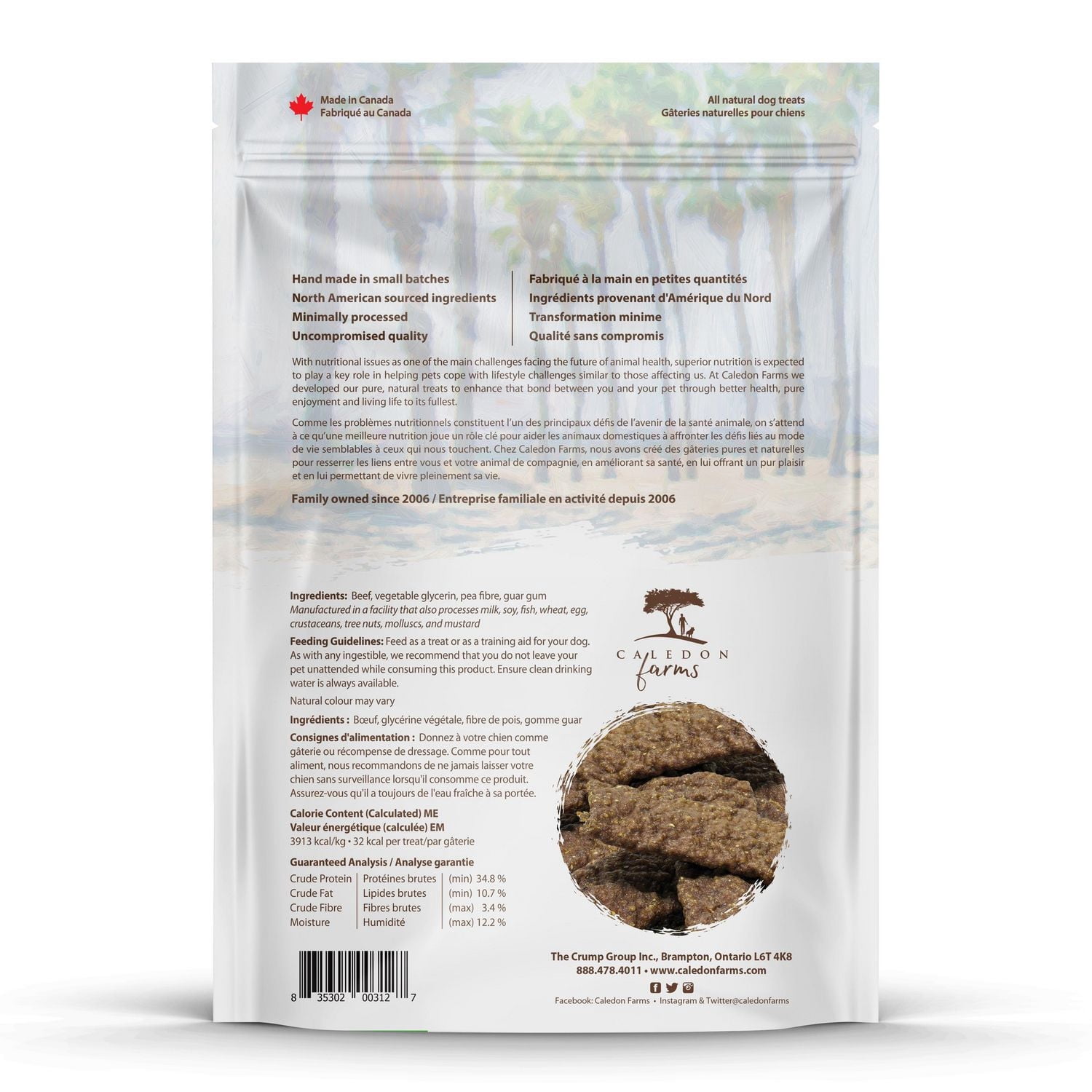 Caledon Farms Beef Jerky Dog Treats Value Pack