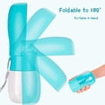thumbnail image 3 of Botella de agua plegable para perros, botella de agua para perros de 280 ml, botella de agua portátil para perros para paseos al aire libre y viajes - Azul, 3 of 5