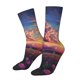 thumbnail image 1 of Fotbe Dreamy Dandelion Sunset Calcetas Largas con Estampado para Hombre y Mujer – Calcetas de Compresión Transpirables y Elásticas, Viajar y Uso Diario Talla 5-11, 1 of 6