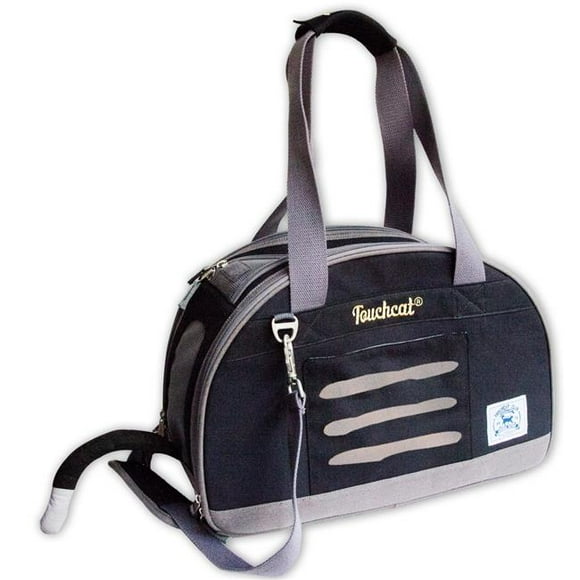 Touchcat B101BKMD Tote-Tails Designer Airline Approved Collapsible Cat Carrier - Black - One Size