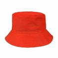 thumbnail image 3 of TELOLY 2Pcs Bucket Hat,Easy to Match with Kids' Clothes Fishing Hat,Fits Child'S Head Shape Beach Hats for Women,Red,54cm, 3 of 4