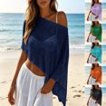 thumbnail image 6 of Womens Sheer Tops Lightweight Knitted Mesh Cover Up Summer Beach Shawl Size S, 6 of 7