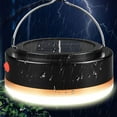 thumbnail image 4 of Monstrate Luz colgante para tienda de campaña Solar ABS, portátil recargable, Control remoto de 5 velocidades, salida USB, lámpara de Camping Iluminación y accesorios Negro Monstrate HA074566-01, 4 of 6