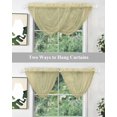 thumbnail image 4 of Yellow Solid Color Sheer Waterfall Valance Curtains for Window, Aesthetics Contemporary Luxury Rod Pocket Sheer Topper Swag Curtains for Living Room, Kitchen 38.5"W x 47.2"L, 2 Panels, 4 of 7
