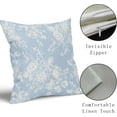 thumbnail image 4 of Vintage Floral Pillow Covers 18x18 Inch Set of 2 Tan and Cream Floral Throw Pillow Covers Chinoiserie Flower Pillowcases Rustic Farmhouse Cotton Linen Cushion Covers for Couch Bed Sofa Home Decor, 4 of 6