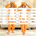 thumbnail image 3 of Ruyang Kangaroo Jumpsuit for Boys Girls Cute Animal Long Sleeve Plush Hooded Onesie Kids Fall Winter Warm Clothes Size 9-10, 3 of 4