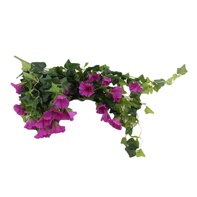 Bouquets de Fleurs Gloires du Matin Fleurs Extérieures Réalistes pour Pétunias Fleurs Suspendues pour Extérieur Roses Chaudes Fleurs de l'Action de Grâce