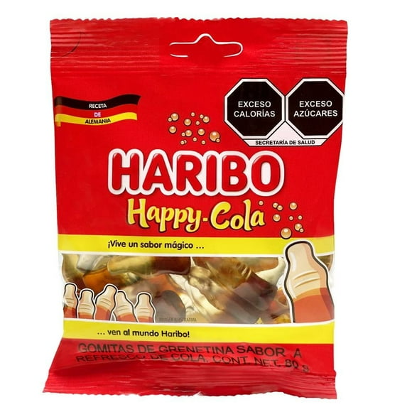 Gomitas Haribo happy cola sabor a refresco de cola 80 g