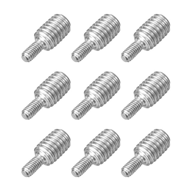 Uxcell 9Pack M3x6mm to M6x8mm Double End Threaded Stud 304 Stainless Steel Rods