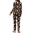 thumbnail image 5 of HELLHERO Halloween Pjs Set for Women Bat Ghost Pumpkin Printed Drawstring Pajama Crewneck Sleepwear Long Sleeve Tops Jogger Pants Pajama Sets, L, 5 of 5
