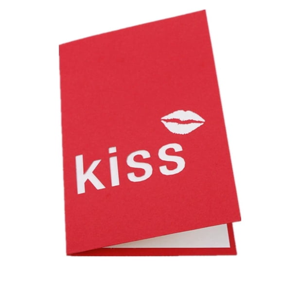 3D PopUp Kiss Lip Greeting Card, Romantic Naughty Card for Husband, Funny Birthday Cards for Him, Humorous Love Gift for Anniversary, Valentines Day, Paper, 5.9 Inch