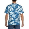 thumbnail image 3 of Bixox Men's Leaves And Flowers Printed Short Sleeve Skinny Athletic T-Shirt, 3 of 6
