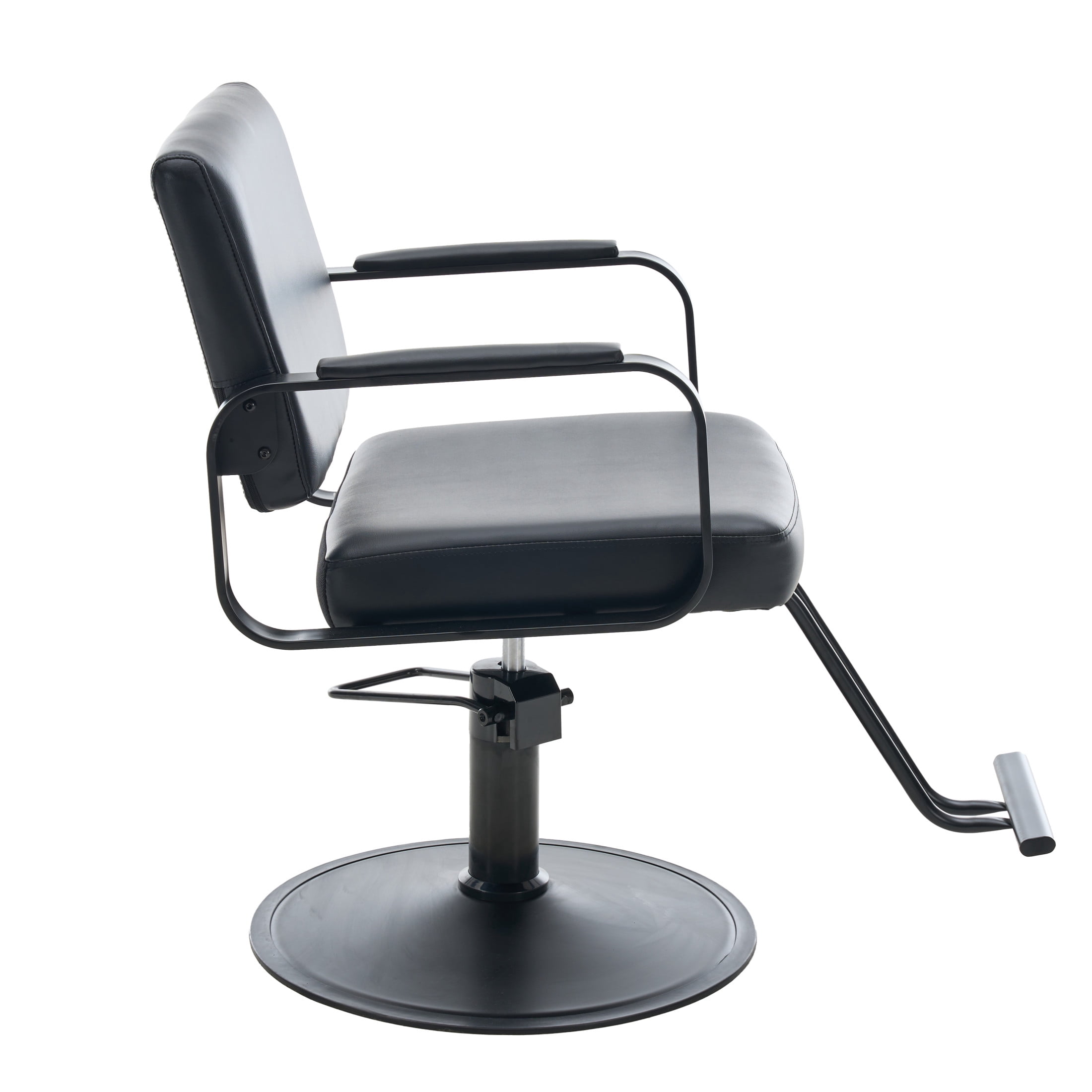 Noble House 360° Swivel Salon Styling Chair with Footrest, Adjustable Height, Black