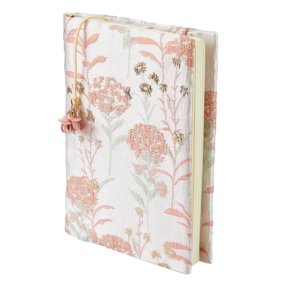 1pc Brocade Book Covers Notebook Wraps Rectangle with Flower Pattern Chocolate 317x220x4mm