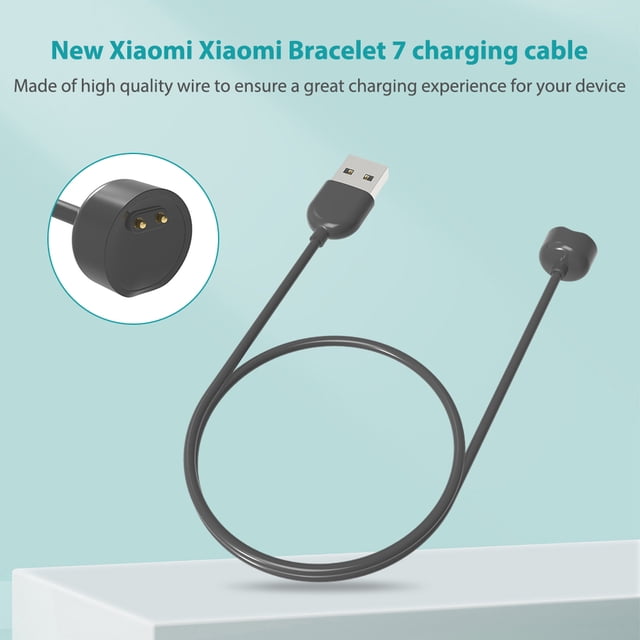 Cable de carga de pulsera para reloj inteligente Cable de línea Likrtyny integrado 5V 1A negro para Xiaomi Mi Band 7 y portátil