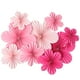 thumbnail image 1 of 9 piezas de flores de papel colgantes, decoraciones de flores de papel para pared, abanicos de flores de papel, decoración de fondo floral de papel, abanicos de papel, decoración de aula, 1 of 5