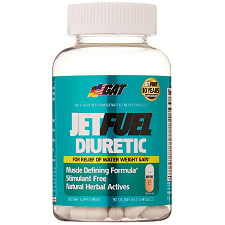 GAT Jetfuel Diurétique, Stimulant musculaire libre Définition du poids Formule de perte, 90 capsules