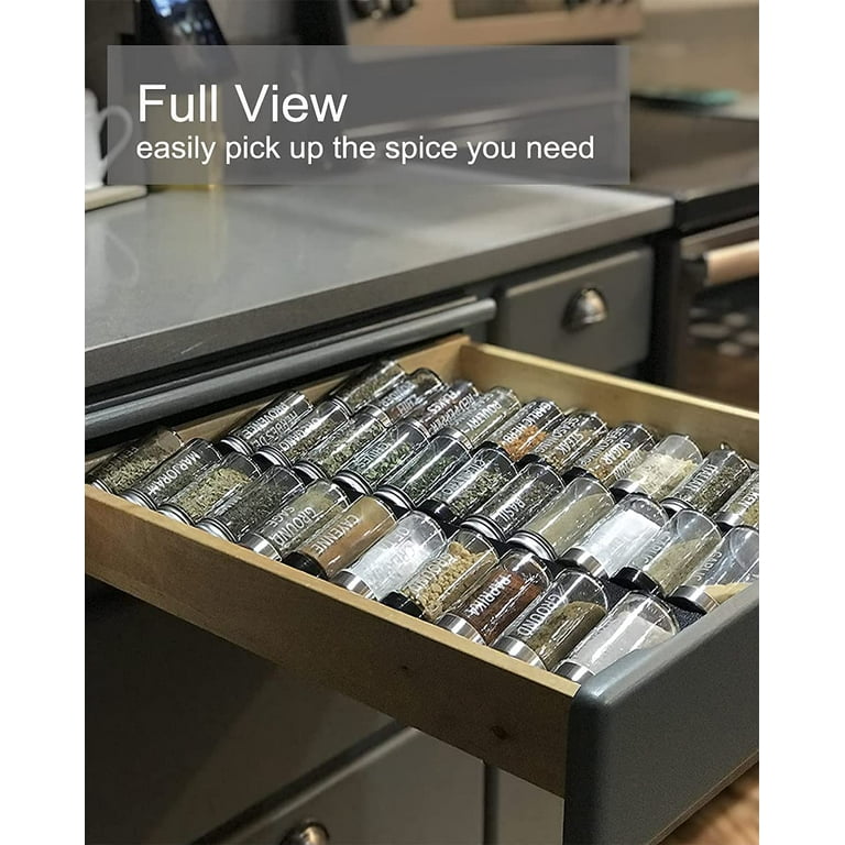 Tomorotec Stainless Steel Expandable Kitchen Storage Organizer Spice Rack  Cabinet Organization Shelves Heavy-Duty Rustproof Shelf, Adjustable Durable  Rack Space Saving Countertop Drawer Cabinet Pantry 