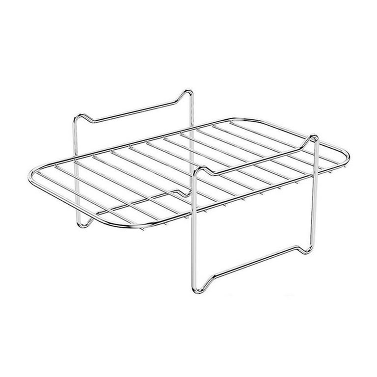 Air Fryer Rack Stainless Steel Double Basket Grill Sticks Accessories 