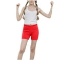 thumbnail image 5 of Girls Athletic Biker Shorts, High Waisted Kids Casual Solid Comfy Yoga Dance Summer Shorts for 5-14 Years, 5 of 6