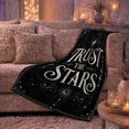 thumbnail image 6 of Trust Stars Celestial Design, Cozy Typography Art Scene, Warm Flannel Blanket for Living Room and Reading Nook, Art Lovers Housewarming Gift, Artistic Home Decor, 6 of 9