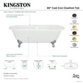 thumbnail image 4 of Aqua Eden VCTND663013NB0 66" Cast Iron Oval Double Ended Clawfoot Tub (No Faucet Drillings), White/Matte Black, 4 of 5