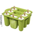 thumbnail image 3 of Tong 9 Cavity Popsicles Silicone Popsicle Popsicle Maker Reusable Homemade Ice Easy Release Ice For Kids Adult DIY Ice （Green）, 3 of 6