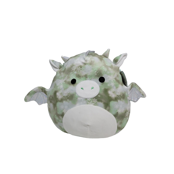 Squishmallows Will the Green Dragon with Snow Flake 14" Stuffed Plush