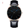 thumbnail image 1 of Reloj de cuarzo para mujer, relojes para parejas, relojes finos de moda para hombre y mujer, reloj de pulsera de cuarzo de malla de acero inoxidable para negocios., 1 of 2