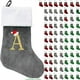 thumbnail image 2 of HOME'S FRIEND Christmas Stockings with Letters, 18 Inch Plush Monogram Christmas Stockings,Name Initial Large Embroidered Stockings,Christmas Tree Dec, 2 of 5