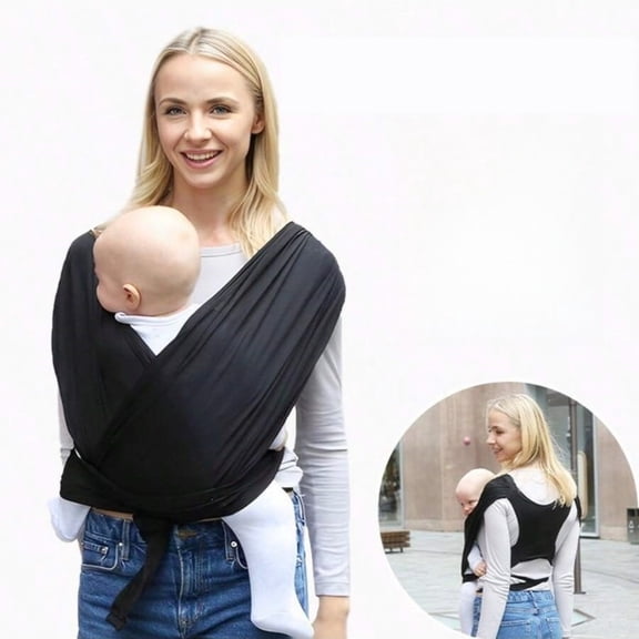 Baby Wrap Carrier, Easy to Wear Infant Carrier Slings, Lightweight Hands Free Baby Sling, Adjustable Baby Carriers for Newborn to Toddler 8-35 lbs