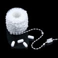 thumbnail image 2 of 20 Meters Vertical Blind Bottom Chain Links With 5 Pieces Plastic Chain Connectors For 89mm Slats, Chain Clasp Accessories For Vertical Slat Curtain, 2 of 3