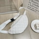thumbnail image 1 of Riñonera línea acolchada riñonera de piel suave riñonera sport (Blanco), 1 of 3