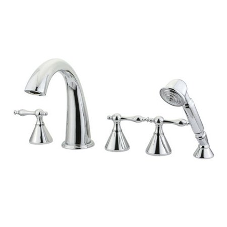 Elements Of Design Naples Double Handle Deck Mount 5 Piece Roman