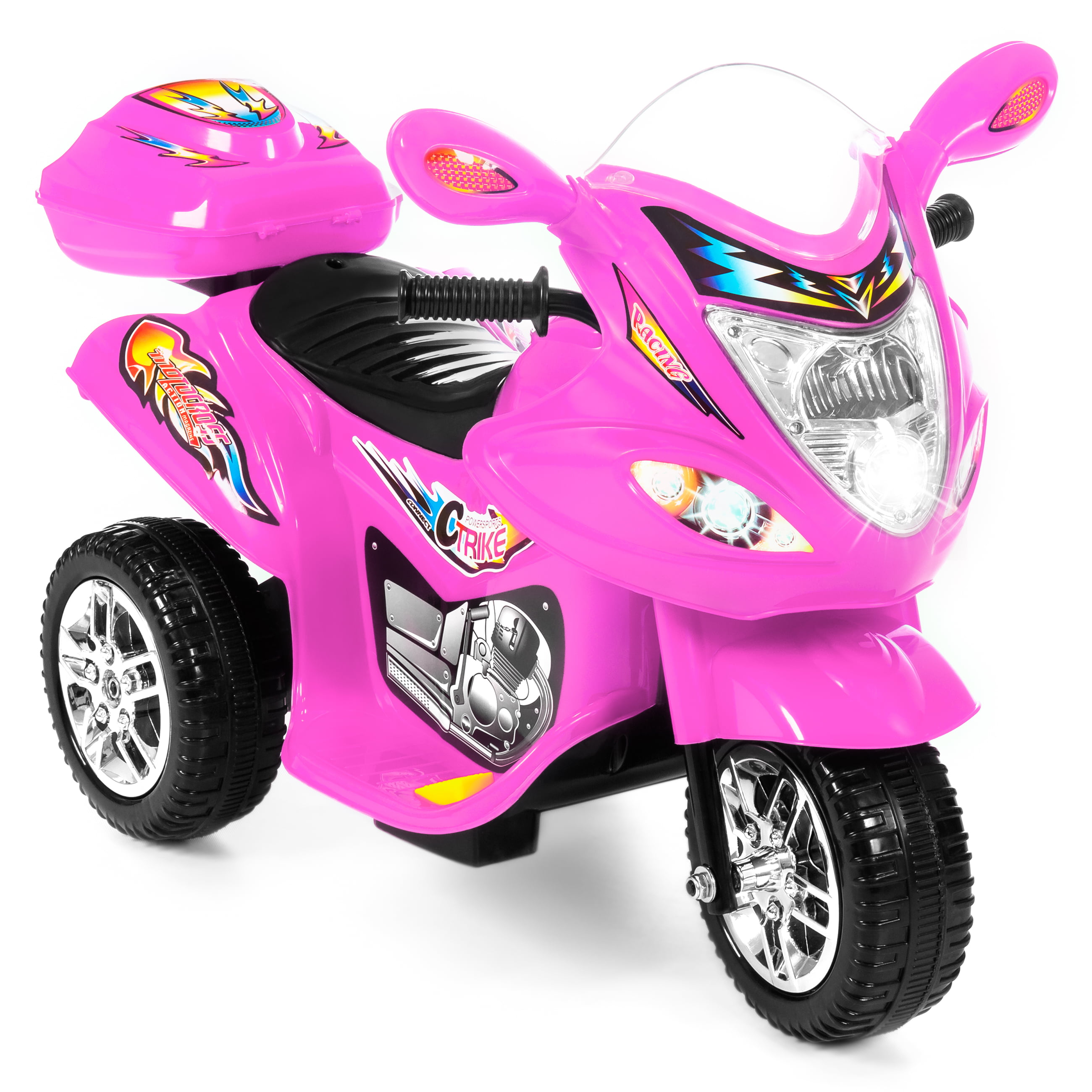 Best Choice Products 6V Kids Battery Powered 3-Wheel Motorcycle Ride On Toy w/ LED Lights, Music