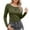 Army Green, variant on Ashirexll Winter Tops for Long Sleeve Shirts for Casual Solid Color V-Neck Button Down Knit T-Shirt Blouse