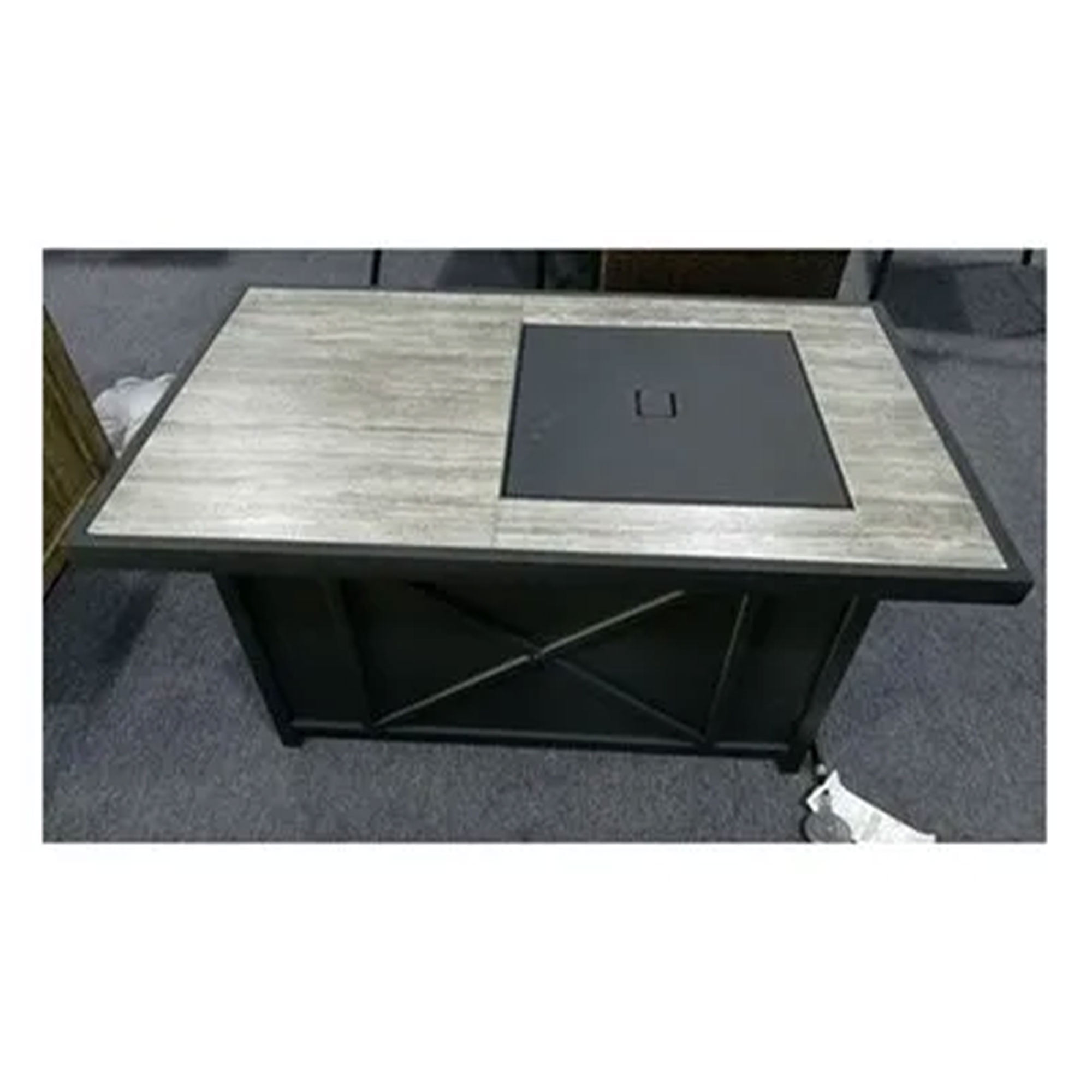 Four Seasons Courtyard Gas Fire Pit Coffee Table w/ Stainless Steel Burner