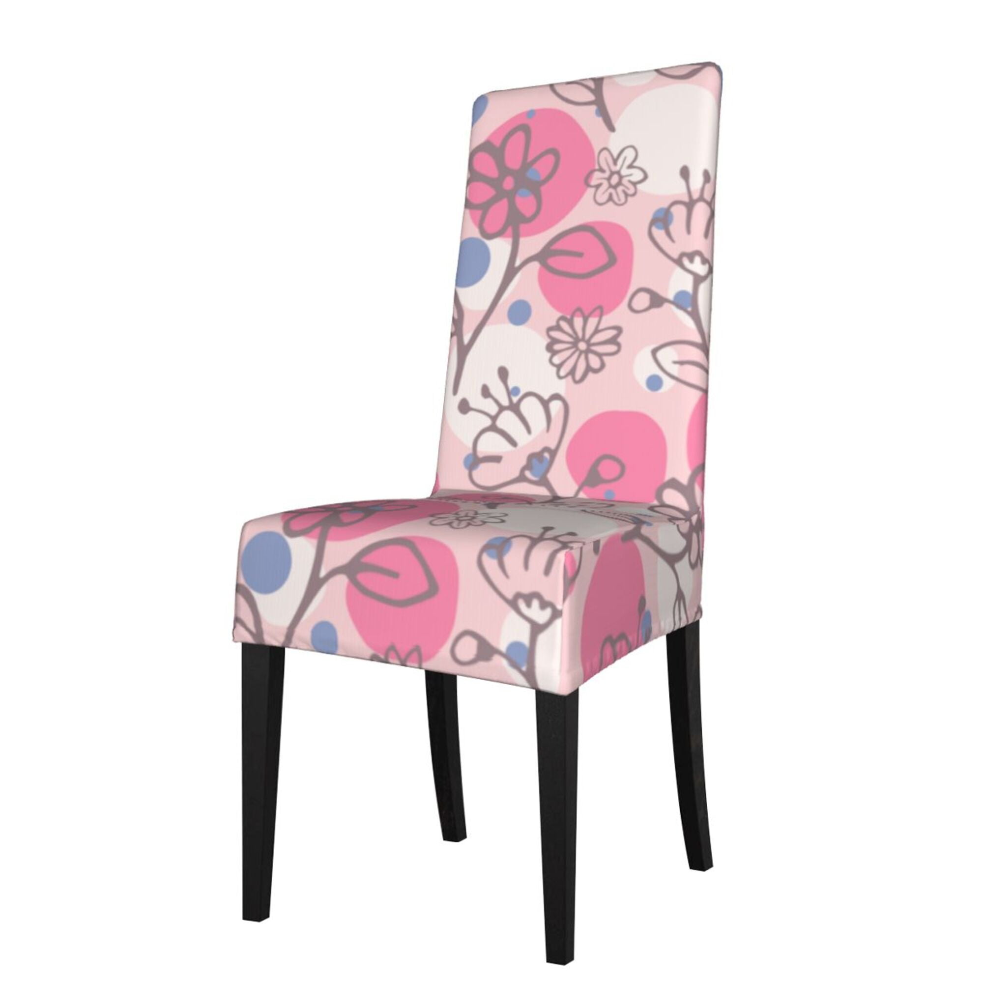 Flowers Floral Pink Dining Chair Slipcovers Chair Protectors Seat