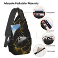 thumbnail image 4 of ZICANCN Crossbody Sling Bag for Men Women - Marble Abstract Casual Shoulder Backpacks for Travel Sport Climbing Runners Daypack, 4 of 9