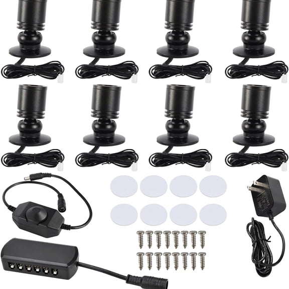 Dimmable LED Mini Spotlight Jewelry Showcase Display Lights Black Shell Surface Mount