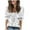 White-17, variant on Ultrave Womens Tunic Tops V Neck 1/2 Sleeve Print Baggy Shirts Fashion Clothes