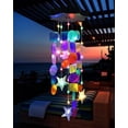 thumbnail image 5 of Toodour Solar Wind Chimes with Colorful Shells, Waterproof Solar Powered Outdoor Decorations for Garden Patio Porch, Gifts for Mom Grandma Women, 5 of 9