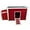Red, variant on ECOFLEX® Jumbo Fontana Chicken Barn, Red - Non-Toxic, Moisture and Odor Resistant Coop with 3 Compartment Nesting Box