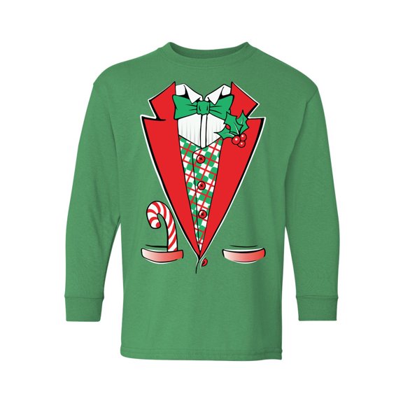 Awkward Styles Ugly Christmas Long Sleeve Shirt for Kids Youth Boys Girls Red Xmas Shirt