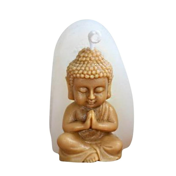 Moldes para hornear, moldes para pasteles, moldes DIY para velas de Buda pequeño, moldes de silicona para hacer estatuas budistas artesanales.