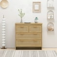 thumbnail image 2 of Tcbosik 4-Drawer Rattan Dresser, Farmhouse Chest of Drawers for Bedroom, Living Room, Hallway, Entryway, Natural, 2 of 8