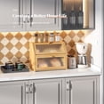 thumbnail image 5 of Bread Box for Kitchen Countertop Bin Double Layer Bread Box Storage Container Extra Large Capacity Farmhouse with Diamond Pattern Windows (Natural, Large), 5 of 14