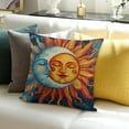 thumbnail image 3 of BCIIG Sun Moon Stars Pillow Case Short Plush Home Decor 1PC 24x24in, 3 of 5