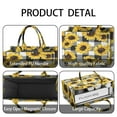 thumbnail image 4 of Large Capacity Tote Bag,Black White Gray Checker Sunflower Pattern Handbag Fashion Luxury Tote Bag,15.7"x13"x 5.1" Inches,Laptop Compatible, 4 of 6