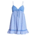 thumbnail image 5 of No Boundaries Tiered Babydoll Mini Dress, Women's XXS-XXL, 5 of 5